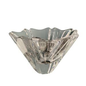Orrefors Orion Crystal Bowl 7” Wide Signed Lars Hellsten LH 464213 Sweden